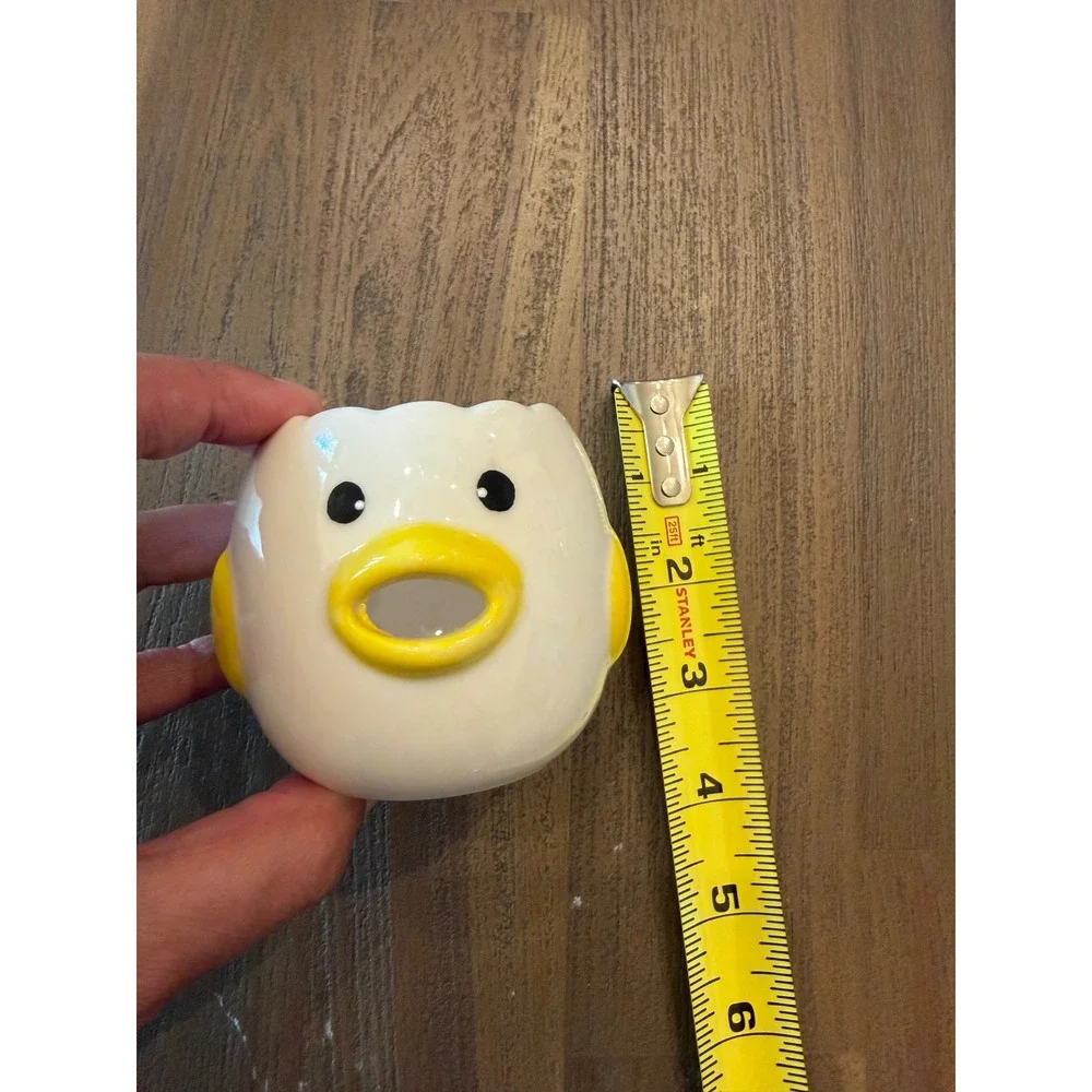 Ceramic Chick‎ Egg White Separator Yellow White Whimsical Kitchen Tool